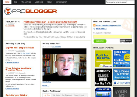 Нов дизайн на Problogger.net